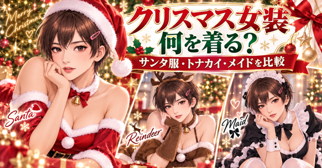 女装で楽しむクリスマスコスプレとサンタワンピ