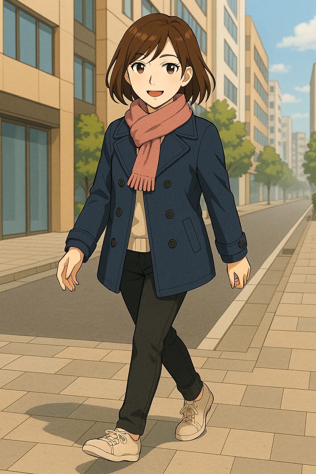 Pコート|短い丈で『かわいさ』を作れるが体型との相性が出やすい