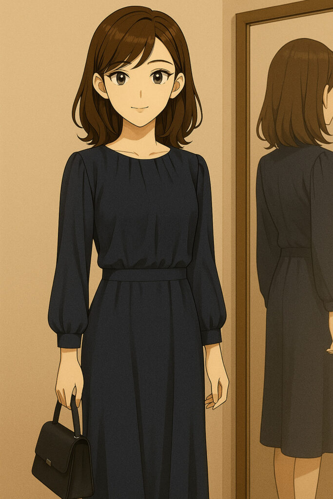 素材で細く見せる