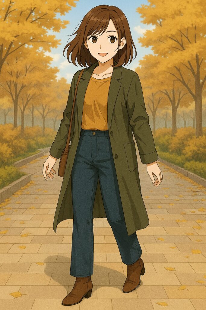 カーディガンを着ている女装男子