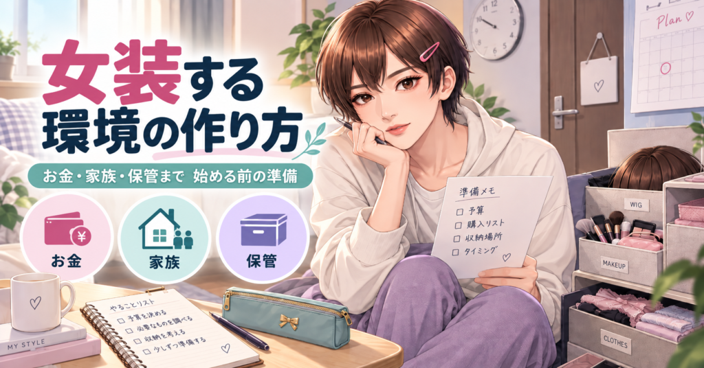 女装を始める前に考えたいお金・家族・保管などの環境準備
