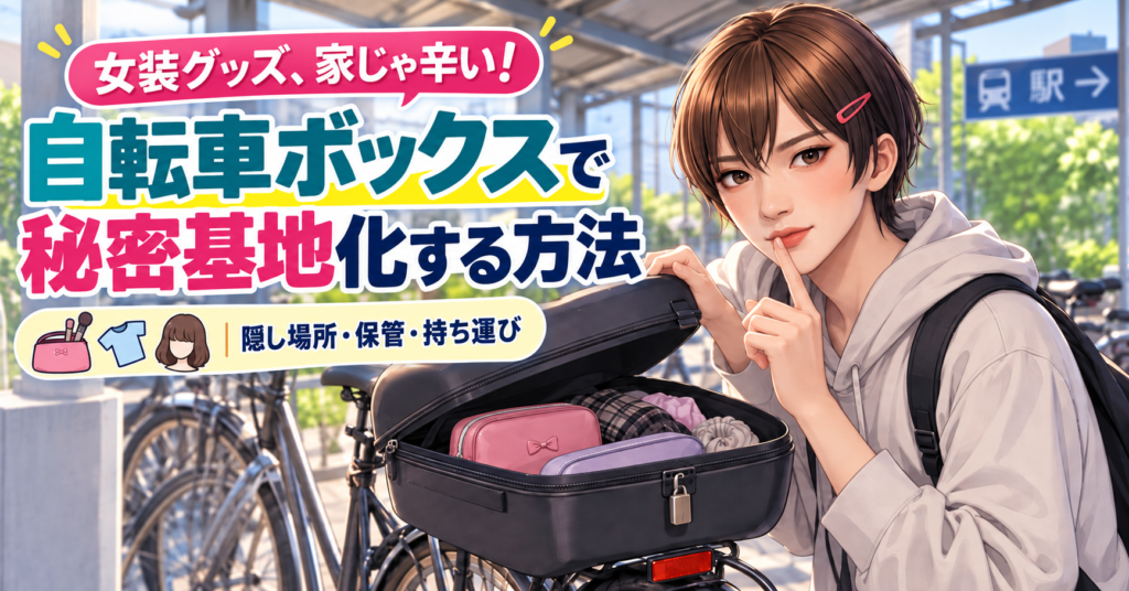 自転車ボックスを女装グッズの隠し場所にする方法