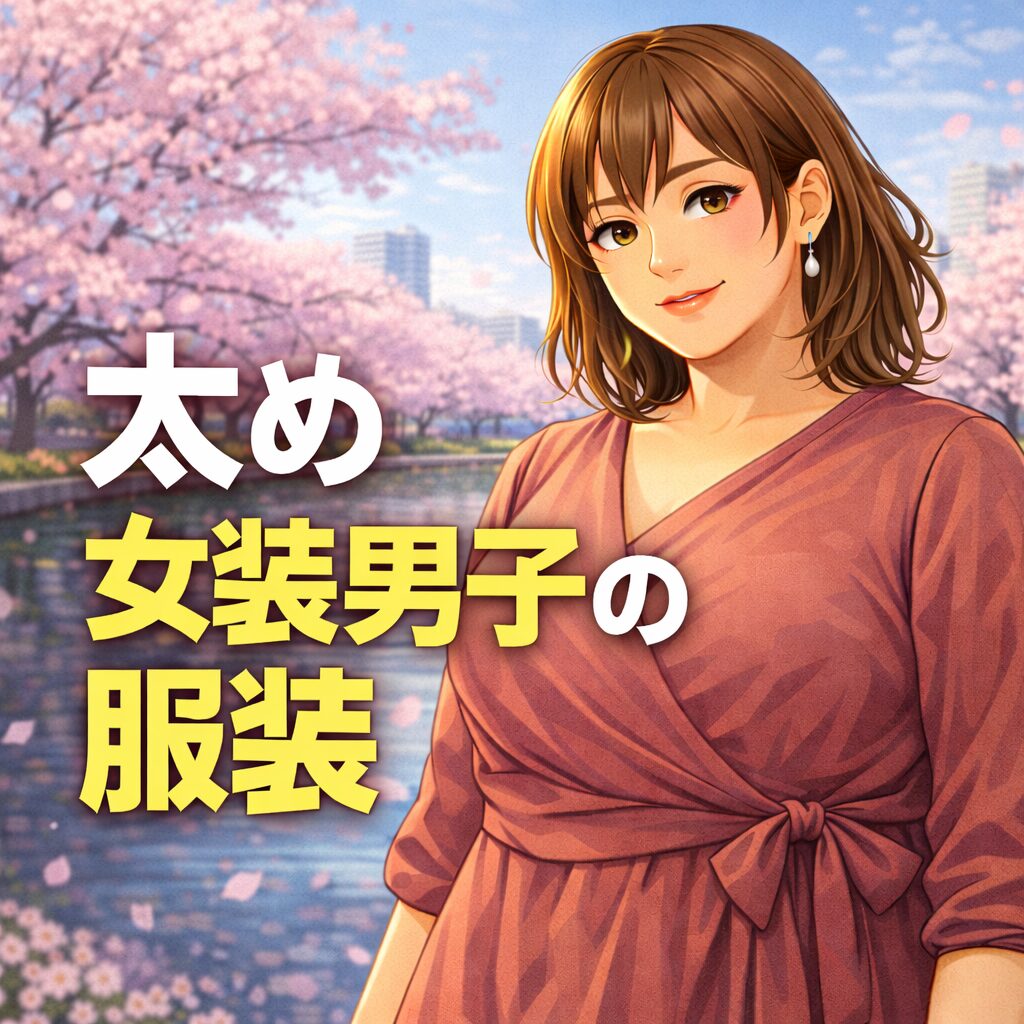 太め体型の女装で外に出やすくなる服とシルエットの実践イメージ