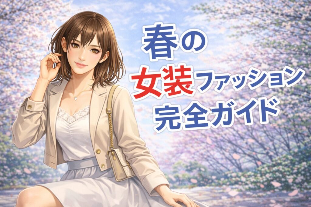 春の女装ファッションガイド|ワンピとフレアで軽さを出すコーデ例