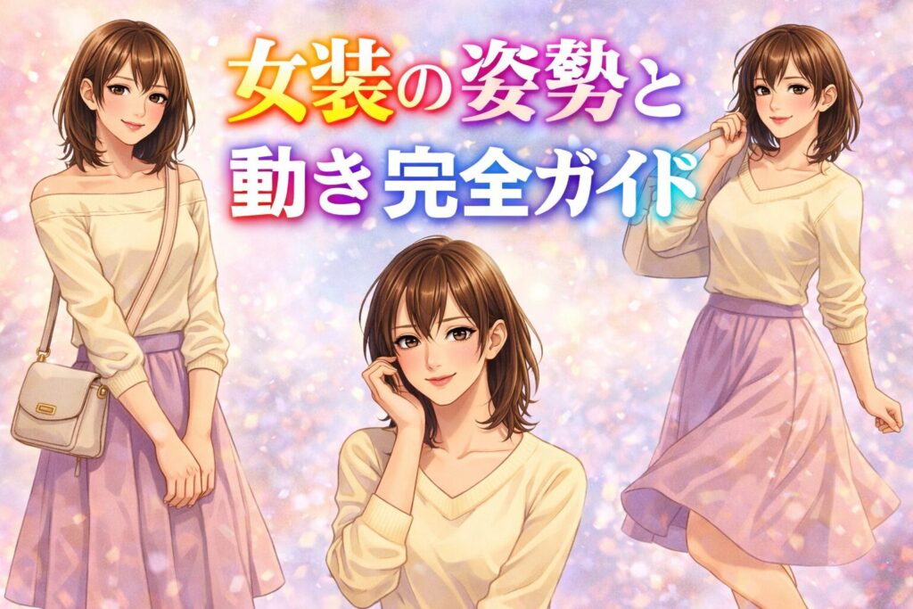振り向き、座り、立ち姿、歩き方、声。崩れやすい一瞬を分解する、姿勢と動きのハブのイラスト
