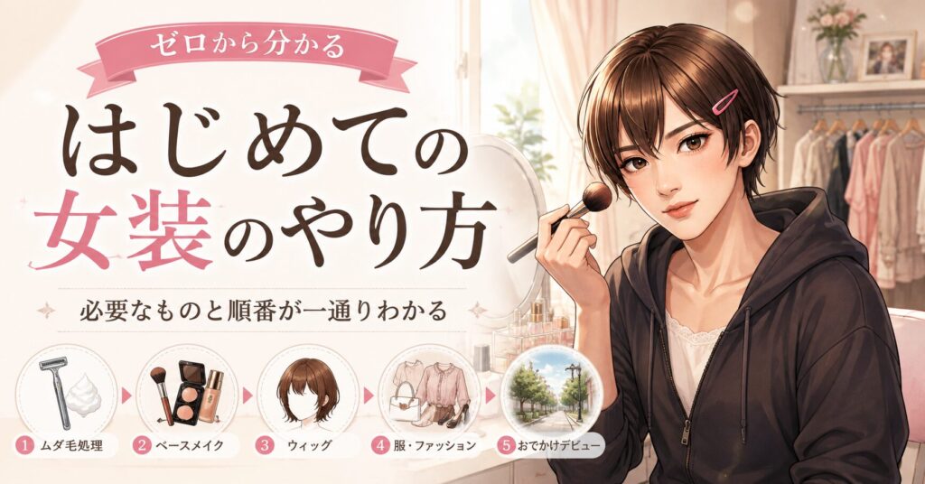 初心者向け女装のやり方と必要なものを一通り紹介するトップ画像