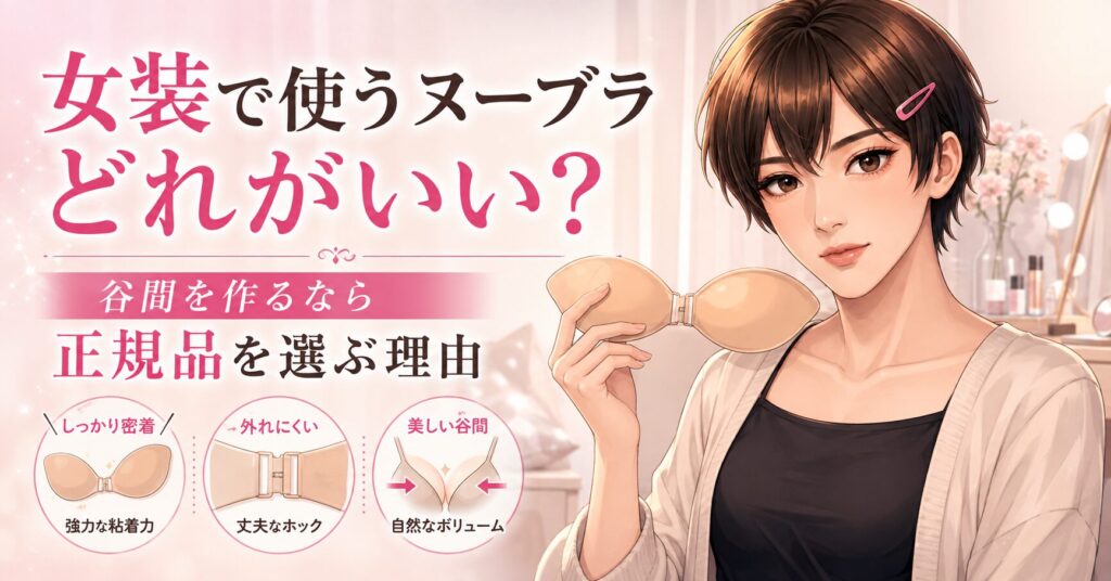 男の女装で使う正規品ヌーブラと安いヌーブラの違い