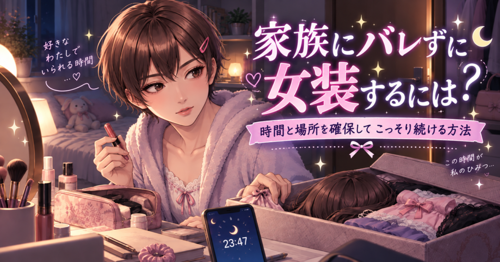 家族と暮らしながら女装する時間と場所を確保する