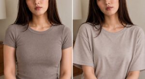 肩幅がわかりやすい服とごまかせる服