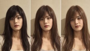 黒髪・暗めのブラウン・明るいブラウンの女装ウィッグを比較